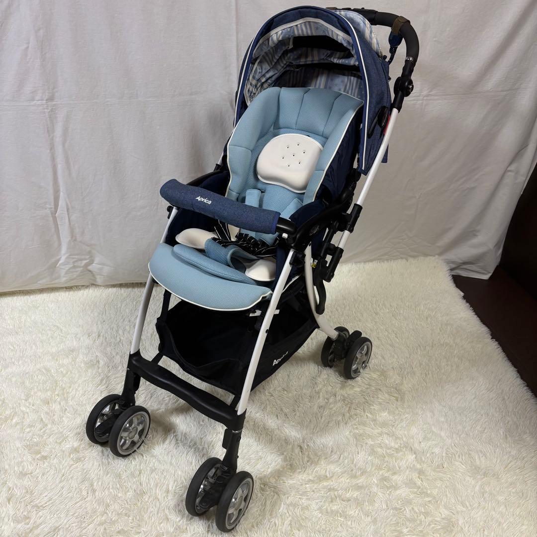 【美品】限定モデル　Aprica アップリカ　ラクーナビッテ　ベビーカー　ブルー