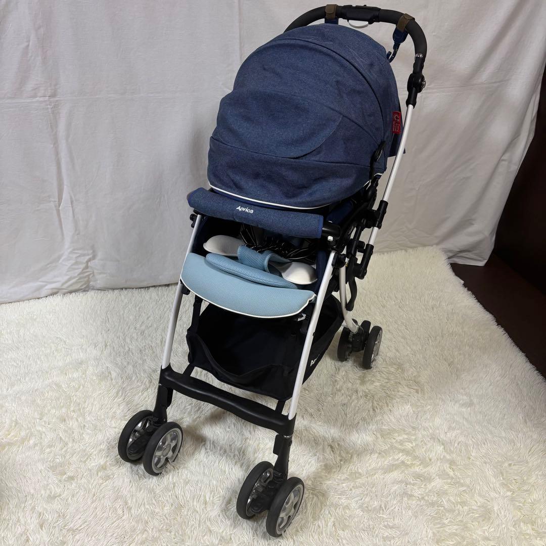 【美品】限定モデル　Aprica アップリカ　ラクーナビッテ　ベビーカー　ブルー