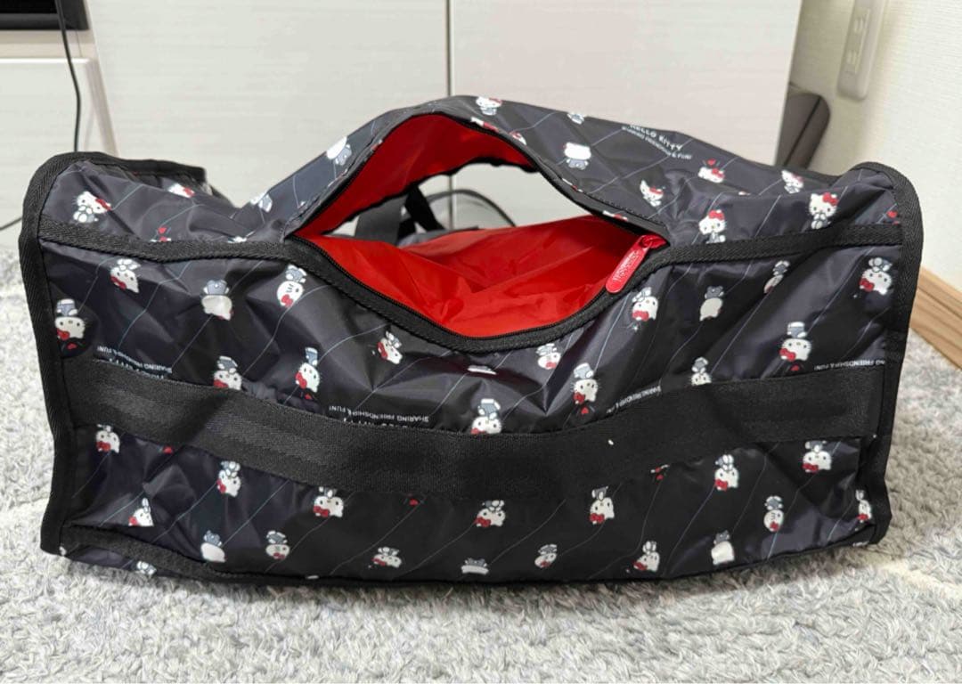 レスポートサック　サンリオ キティ ボストンバッグ ポーチ付き