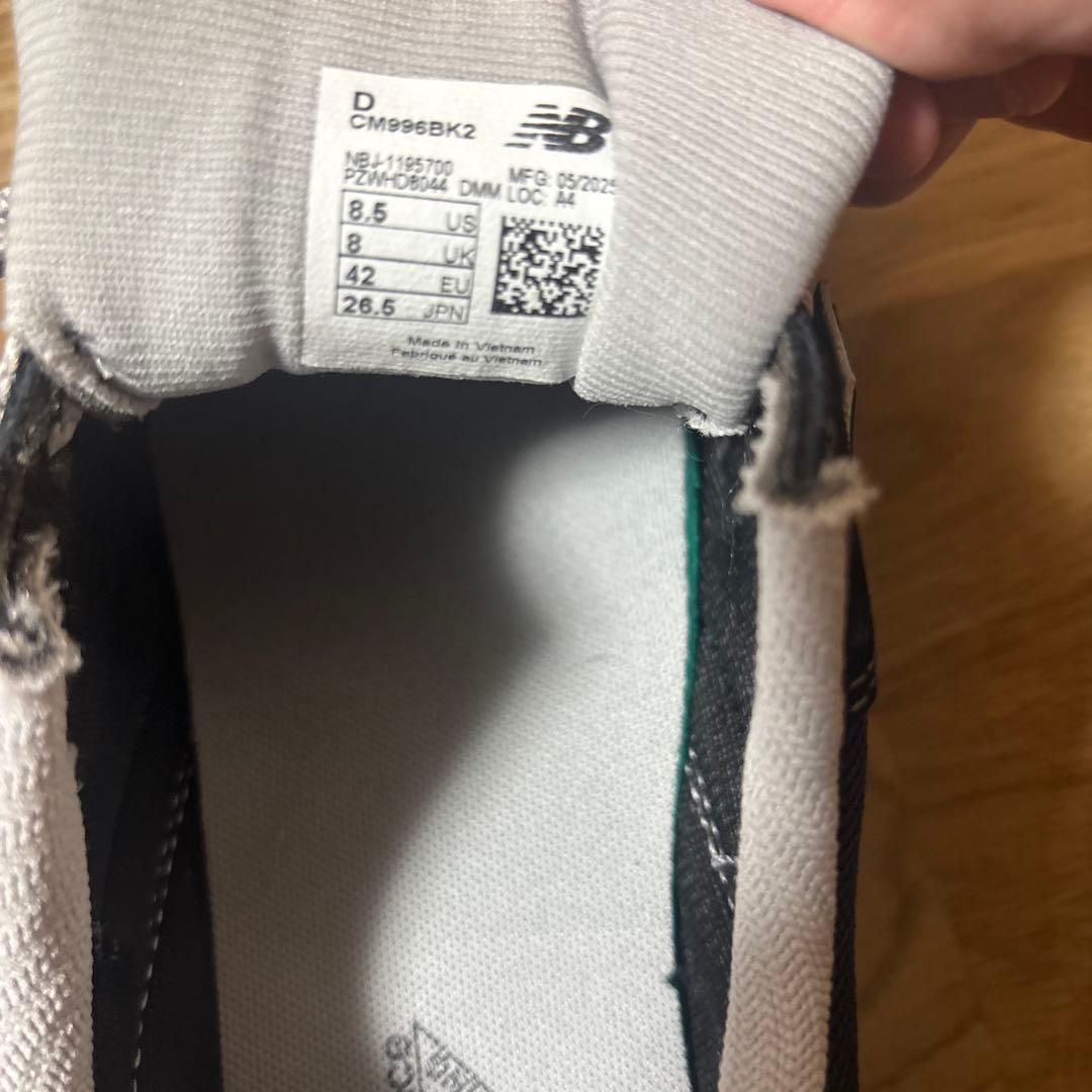 New Balance 996 ブラック/ホワイト