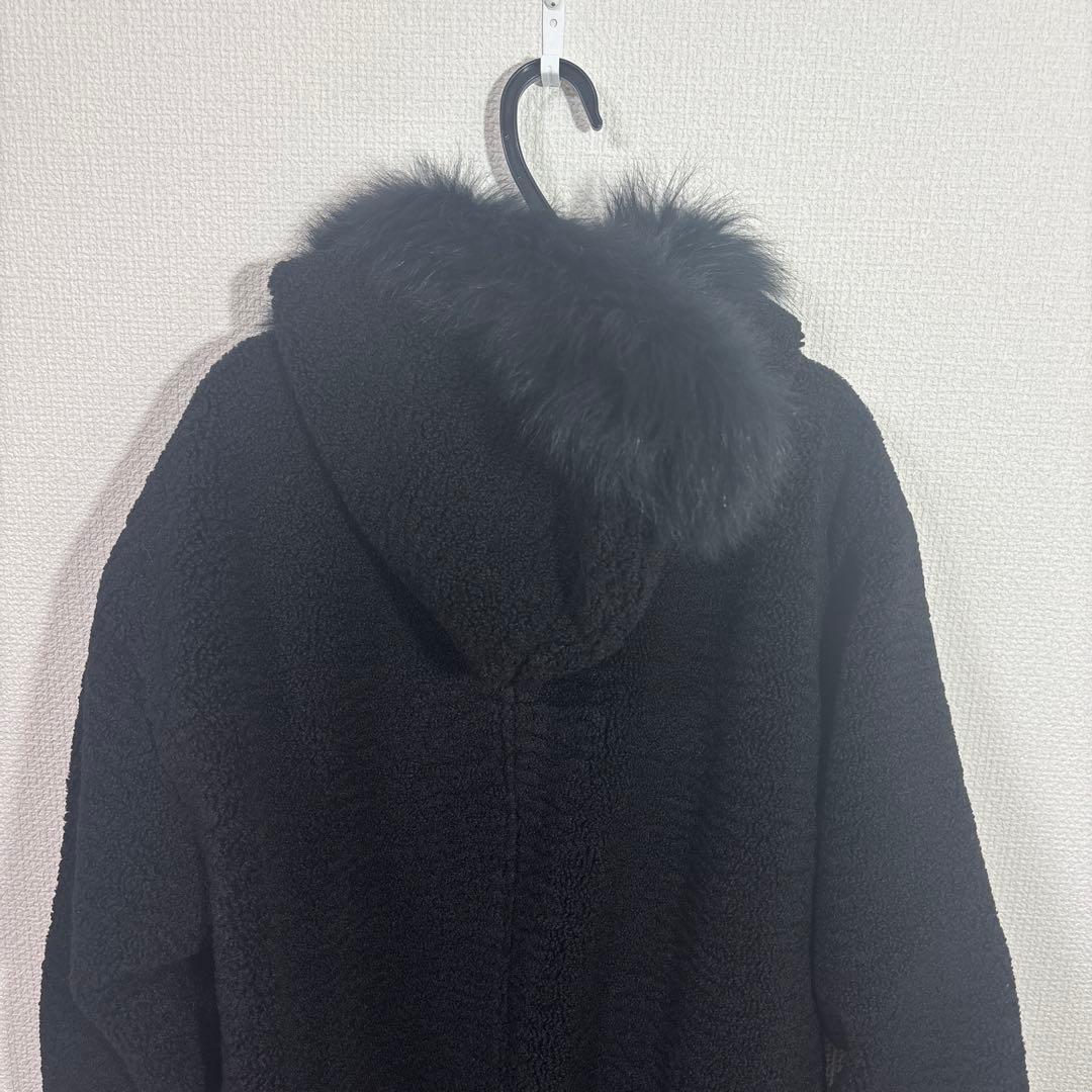 LASUD ファーボアコート　ブラック　未使用品　サイズ9号　定価34000円