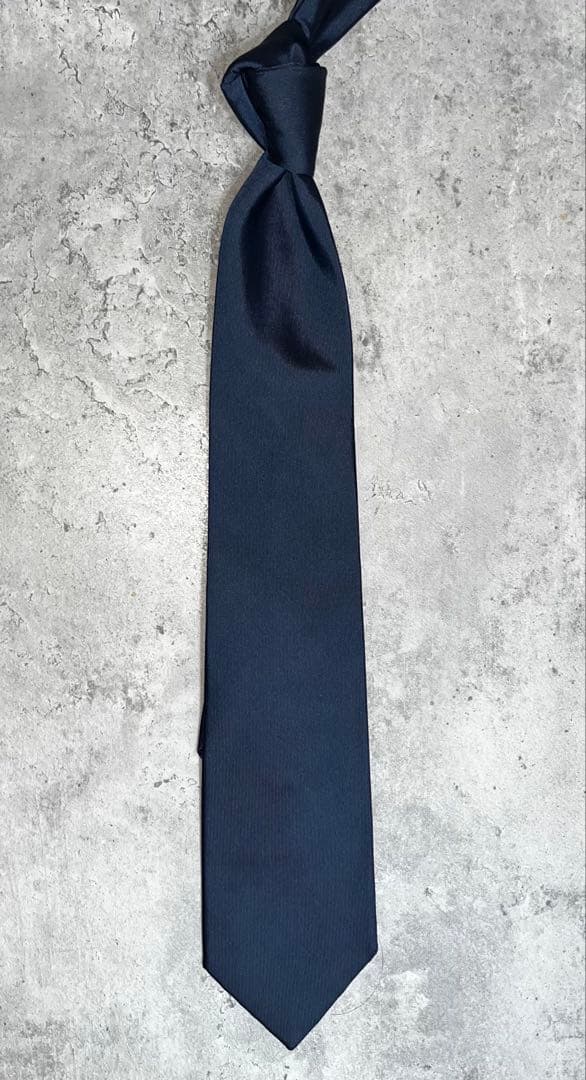 ルイジボレッリ　ボレリ　ネイビー　ソリッドネクタイ
