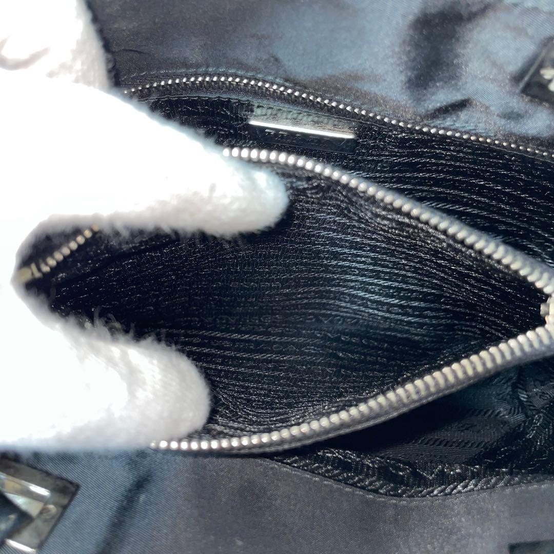 【超極美品】PRADA プラダ　トートバッグ　ナイロン　レザー　ブラック　肩掛け