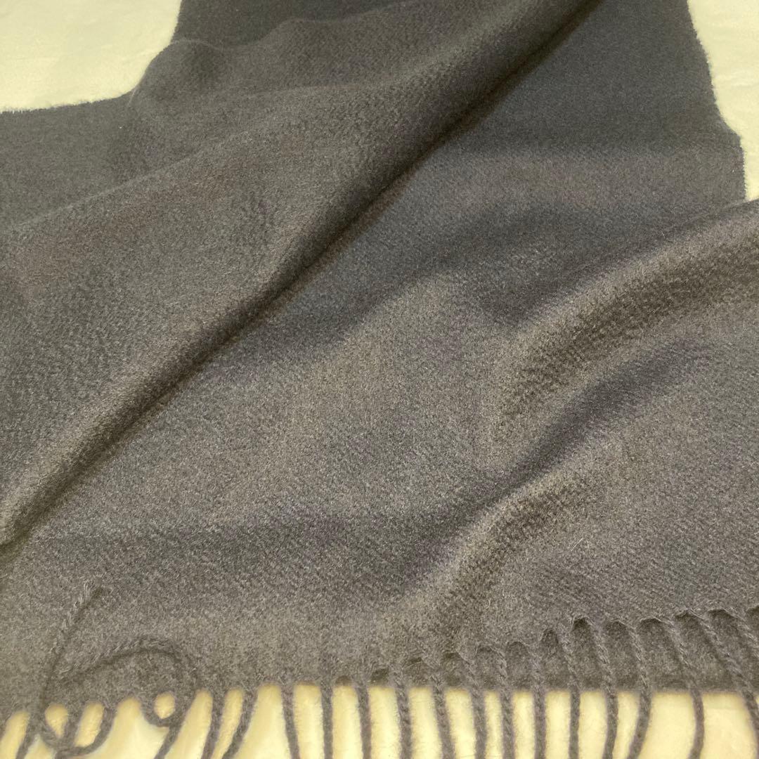 極美品 ジョンストンズ カシミヤ100％ マフラー ダークネイビー 国内正規品