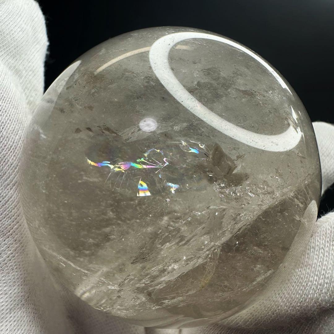ヒマラヤ水晶 丸玉 虹入り 天然石 パワーストーン☆パワー浄化 A914