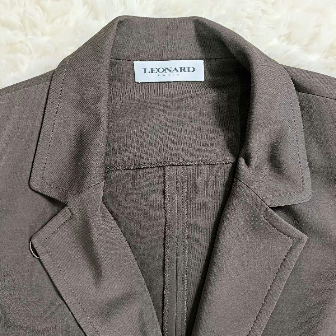 よしリン様LEONARD パンツスーツ【サイズ44 XL相当】【ブラウン】