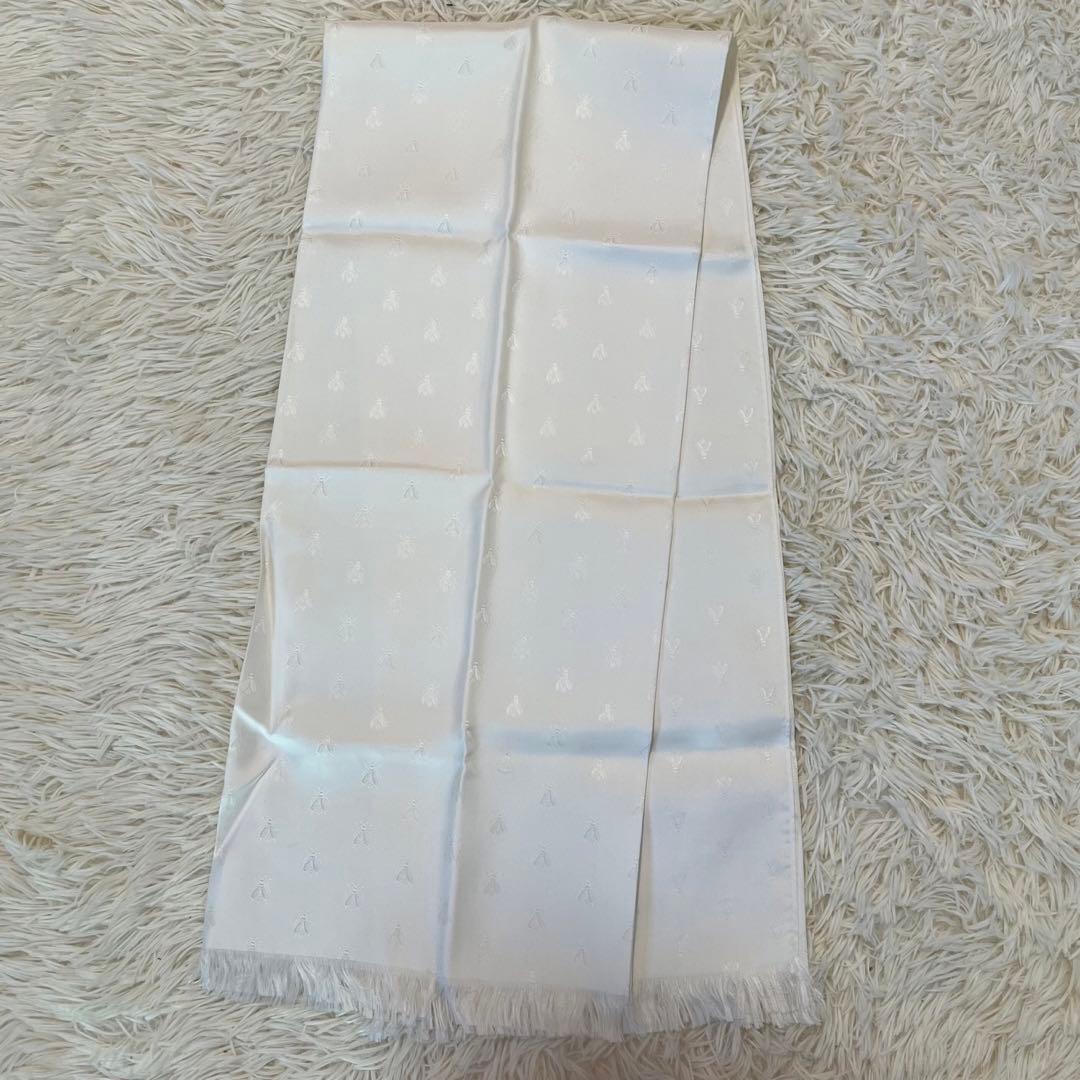 【未使用品】エルメス ストール シルク100% 白 ハチ 希少