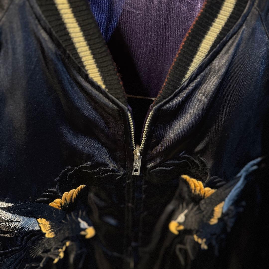 美品 豪華刺繍 小泉進次郎 テーラー東洋 スカジャン 横須賀ジャンパー 希少 L