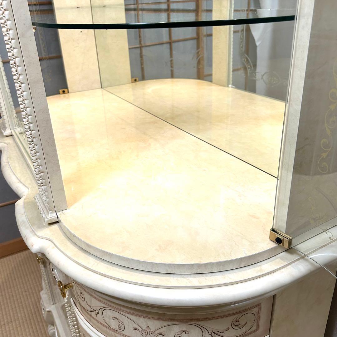 美品✨サルタレッリ　ヴェルサイユ　棚　アンティーク　照明　猫脚　ガラス　高級