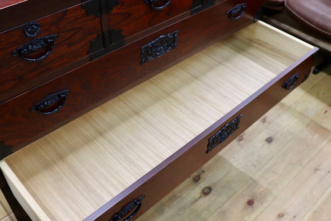 GMIK441A○時代箪笥 整理箪笥 引出し収納家具 和家具 昭和レトロ 和