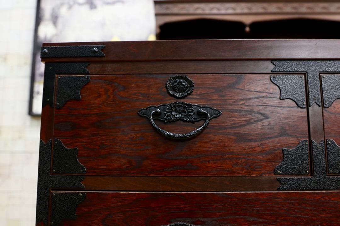 GMIK441A○時代箪笥 整理箪笥 引出し収納家具 和家具 昭和レトロ 和