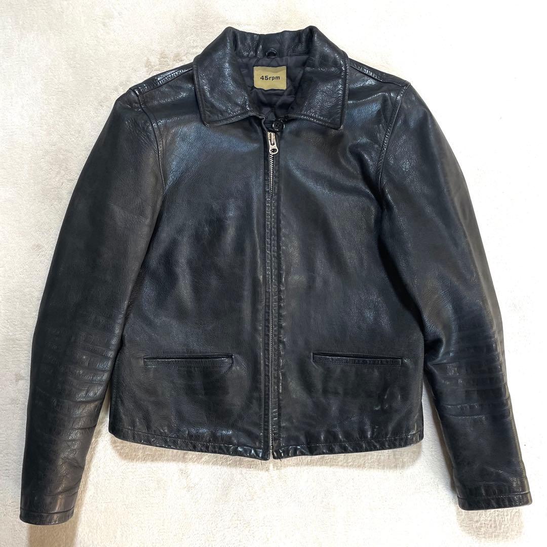 45rpm レザージャケット　キルティング素材　レディース　M
