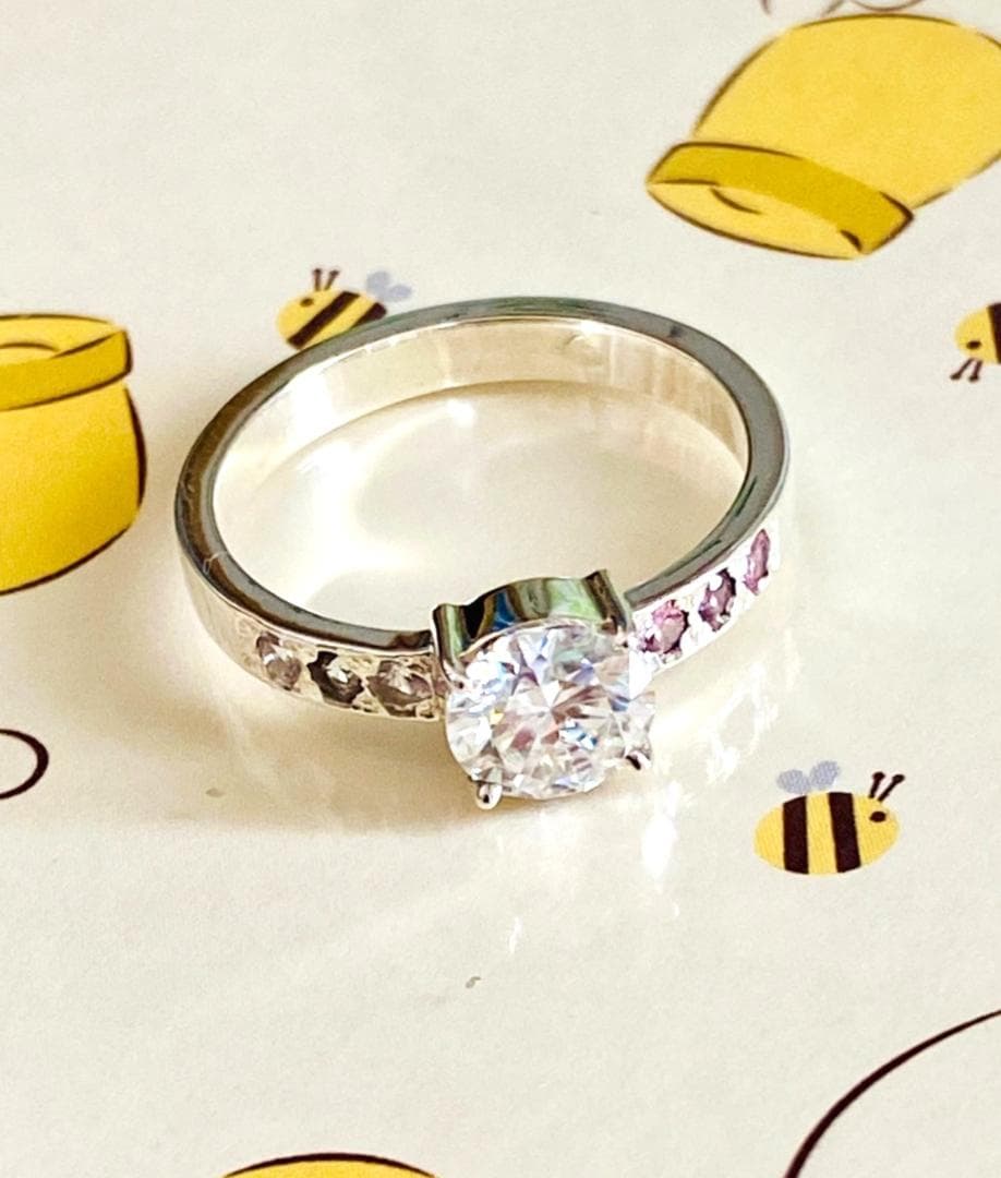 リング -モアサナイト シルバー 0.96カラットMoissanite Ring