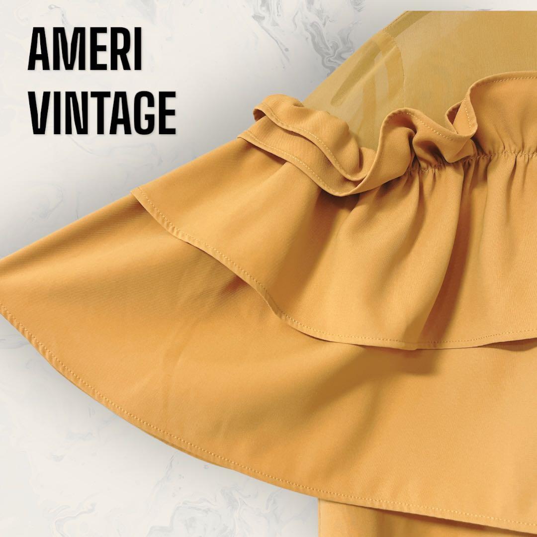 【未使用】 AMERI VINTAGE UNDULATE SHEER TOP