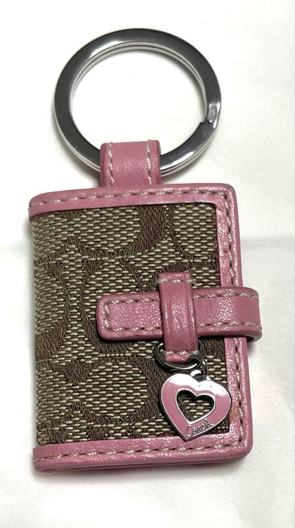 【美品】コーチ COACH キーホルダー 写真 キーリング フレーム チャーム