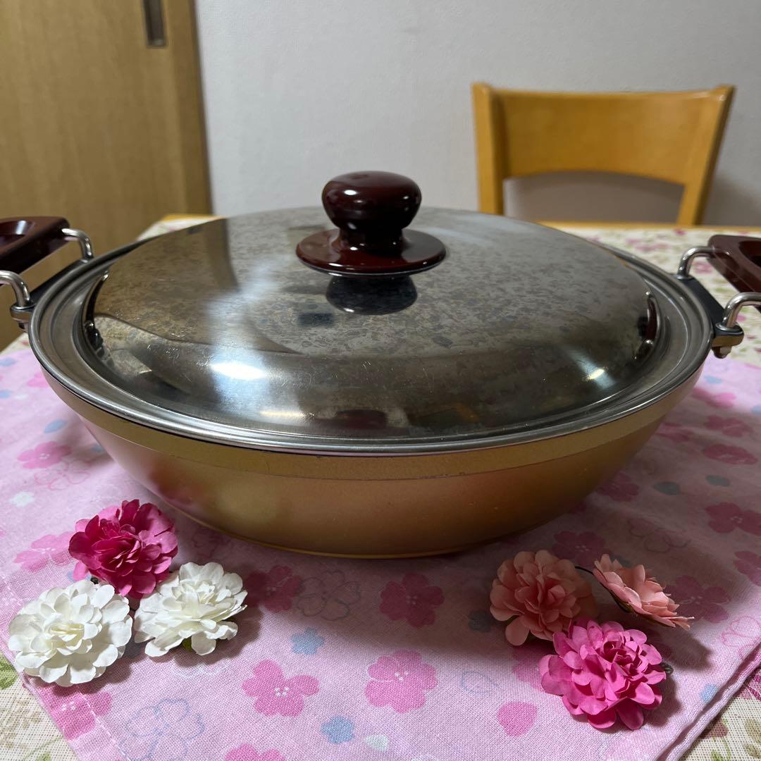 マル球産業　両手チャイナ鍋（蒸し器付き）！！