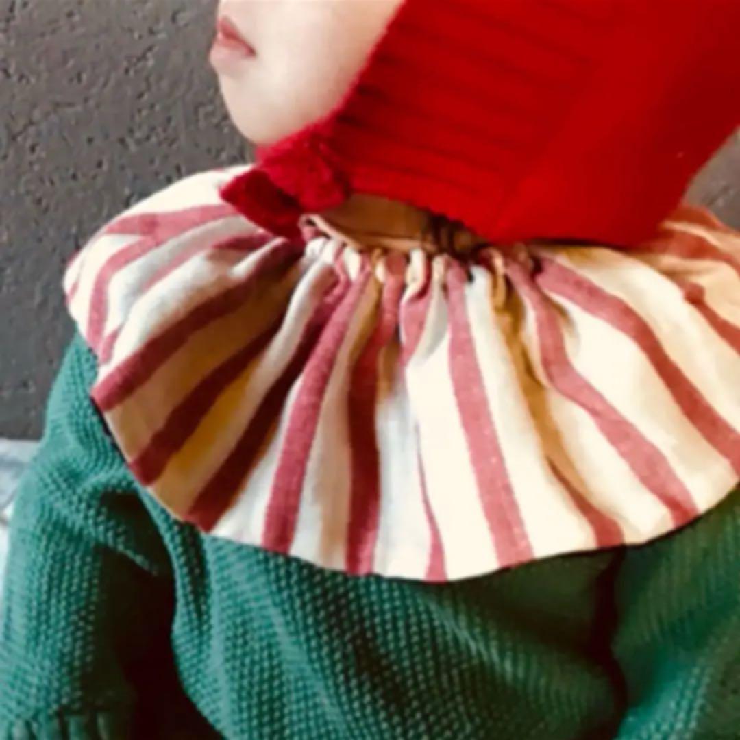★キャロットドット×レッドストライプ★ ハンドメイド リバーシブル スタイ