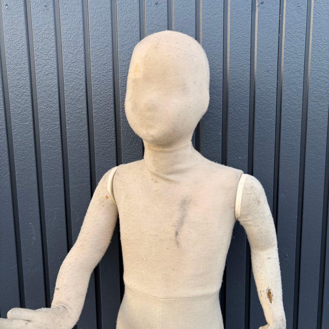 昭和レトロ 布製 子供マネキン 可動式トルソー 人体モデル 店舗什器ポージング