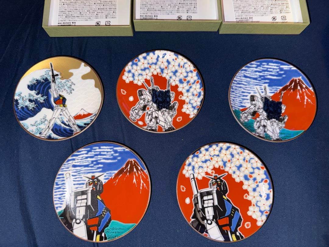 ガンダム九谷焼　豆皿　5枚セット