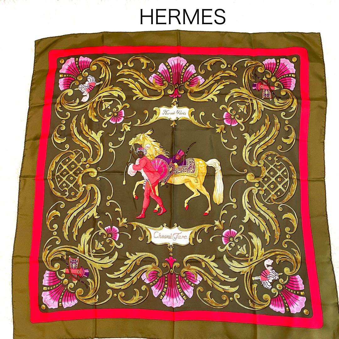 HERMESカレ90シルクスカーフ　トルコの馬