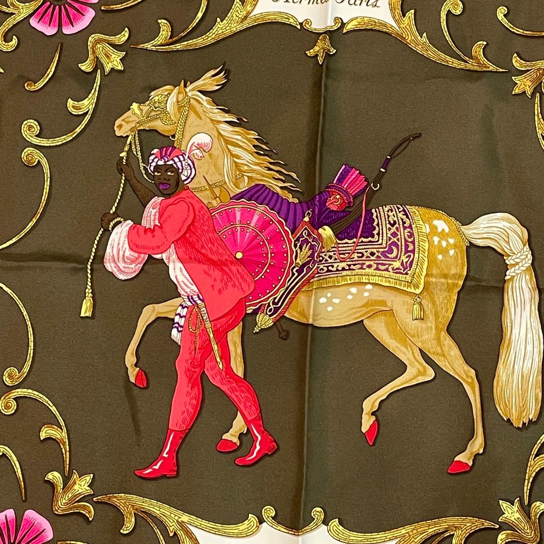 HERMESカレ90シルクスカーフ　トルコの馬