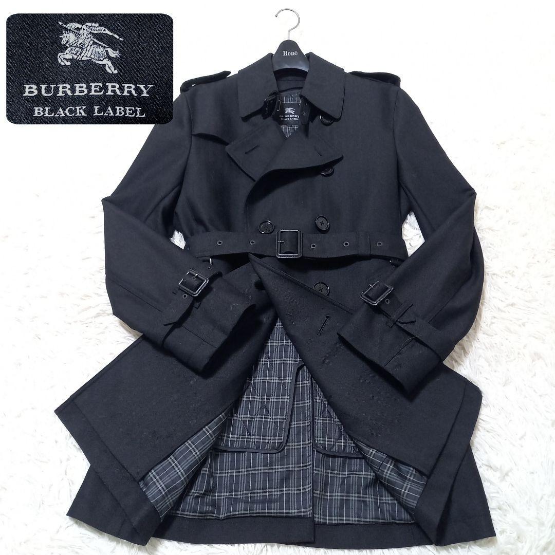 ●美品●　バーバリーブラックレーベル　トレンチコート　ライナー　ヘリンボーン