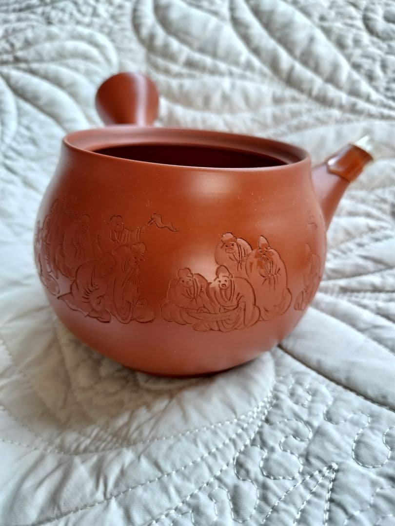 常滑焼　吉川秀樹　朱泥　茶器セット