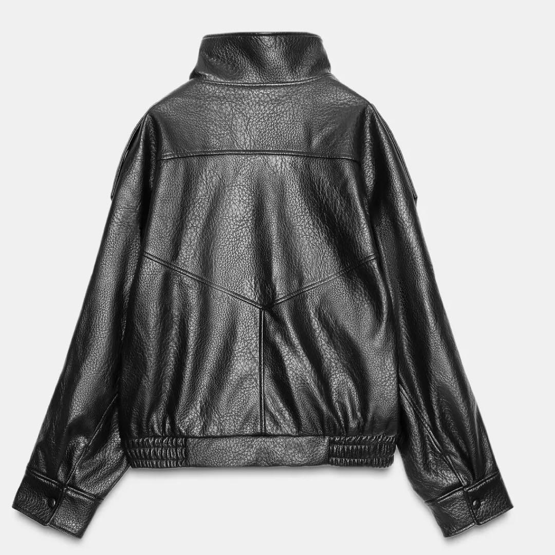ZARA 完売品　フェイクレザージャケット Ｍ
