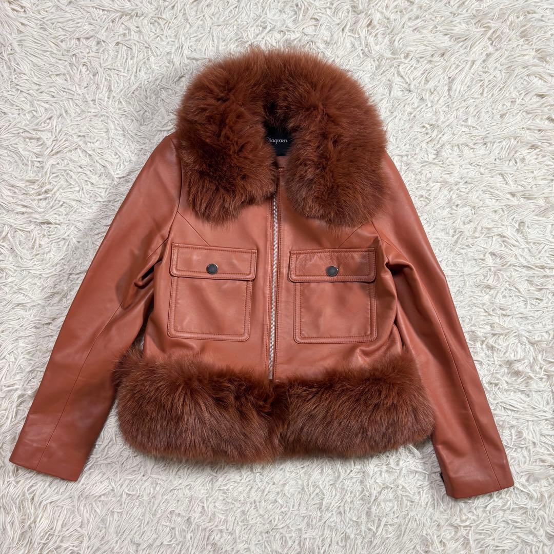 美品　Diagram グレースコンチネンタル　ファー　レザージャケット　4way