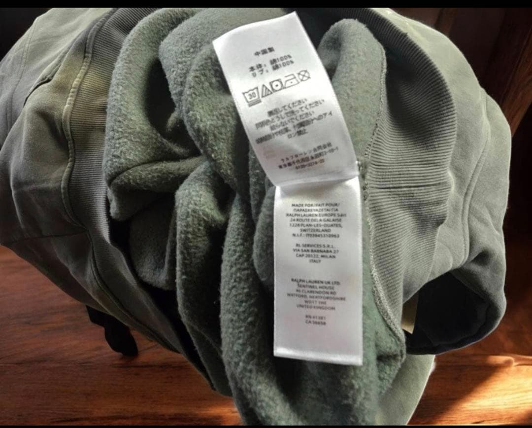 T*u様 RRL Double RL ダメージ バイソン パーカー XL