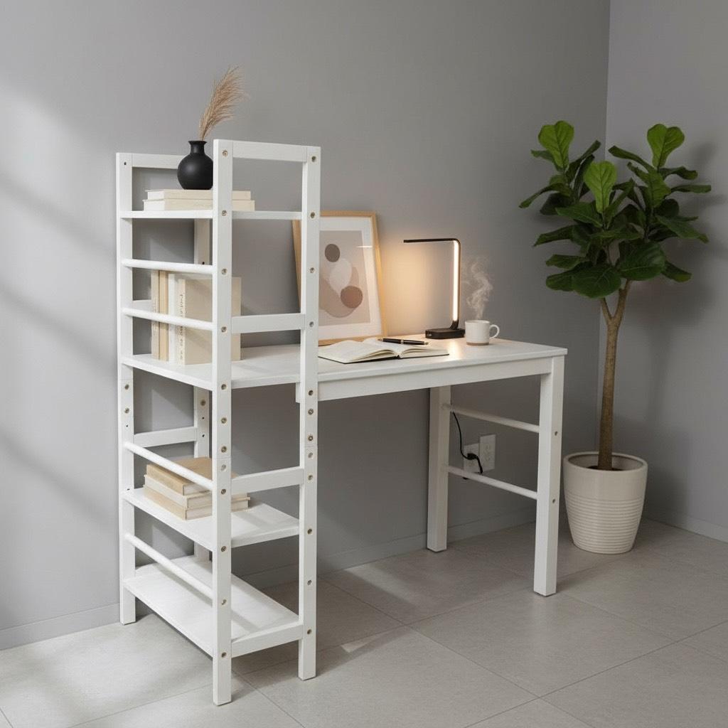 フォロー割【新品】ラック付きデスク　可動式棚　幅105cm　収納　多用途