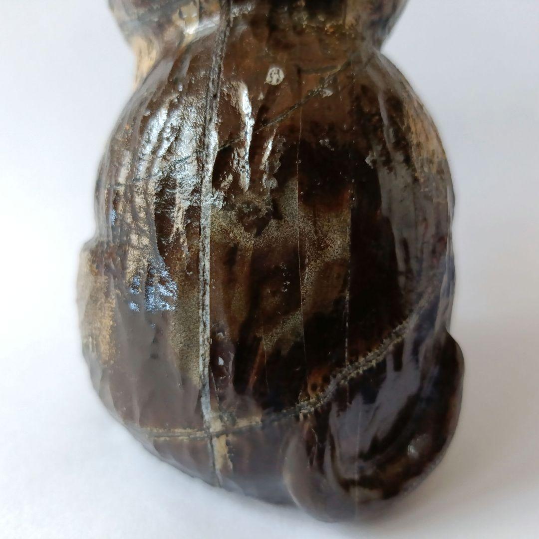 BIG✨ ピクチャージャスパー　絵画碧玉　お座り猫　天然石　パワーストーン　置物