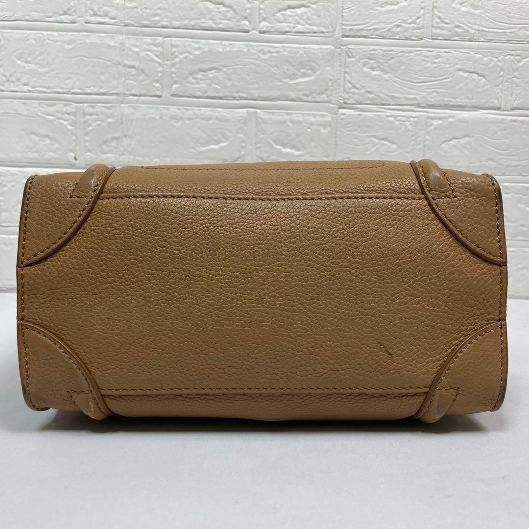【美品】CELINE セリーヌ　ラゲージマイクロ　キャメル　トートバッグ