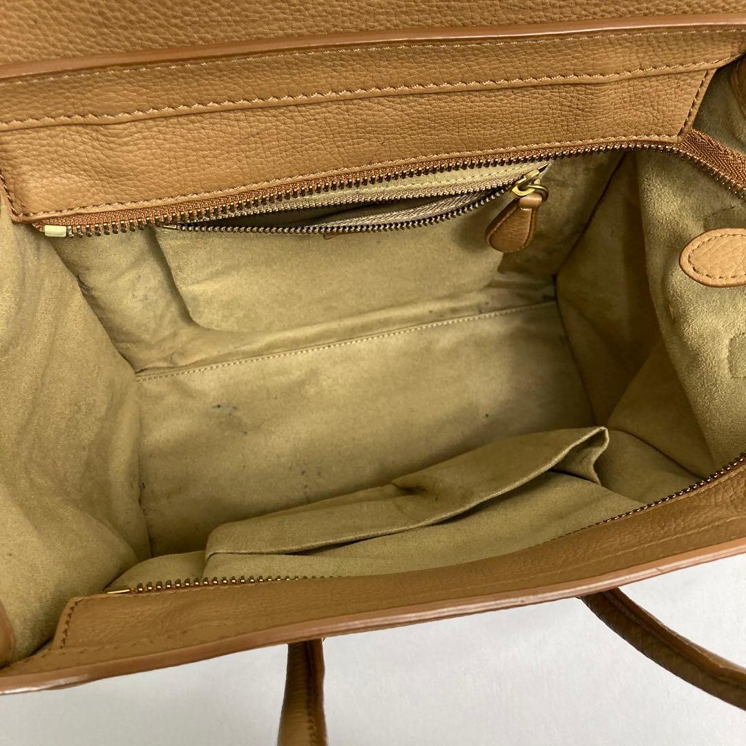 【美品】CELINE セリーヌ　ラゲージマイクロ　キャメル　トートバッグ