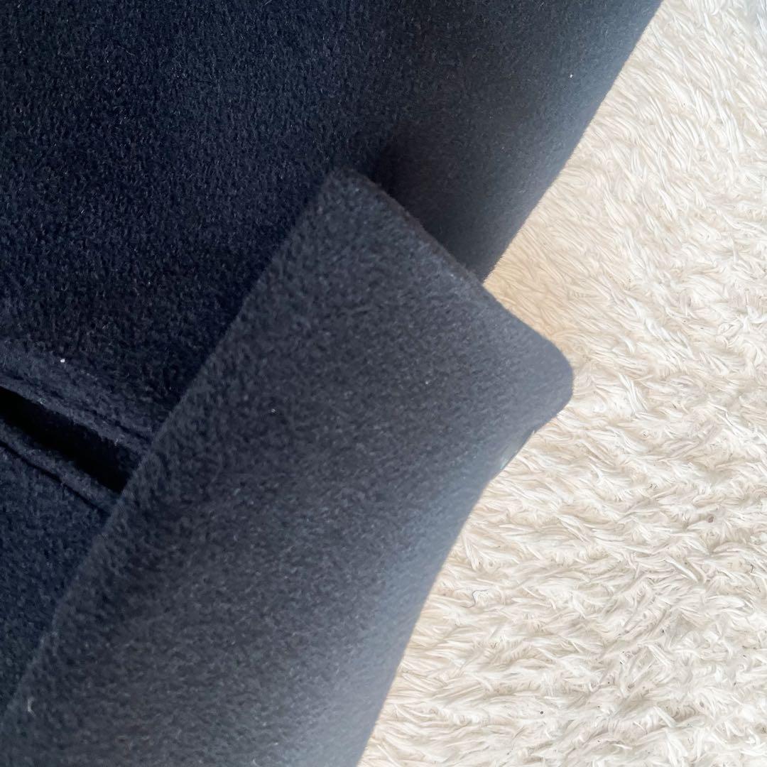 着丈126cm マックスマーラ &コー ダブルブレストコート モヘヤ ブラック