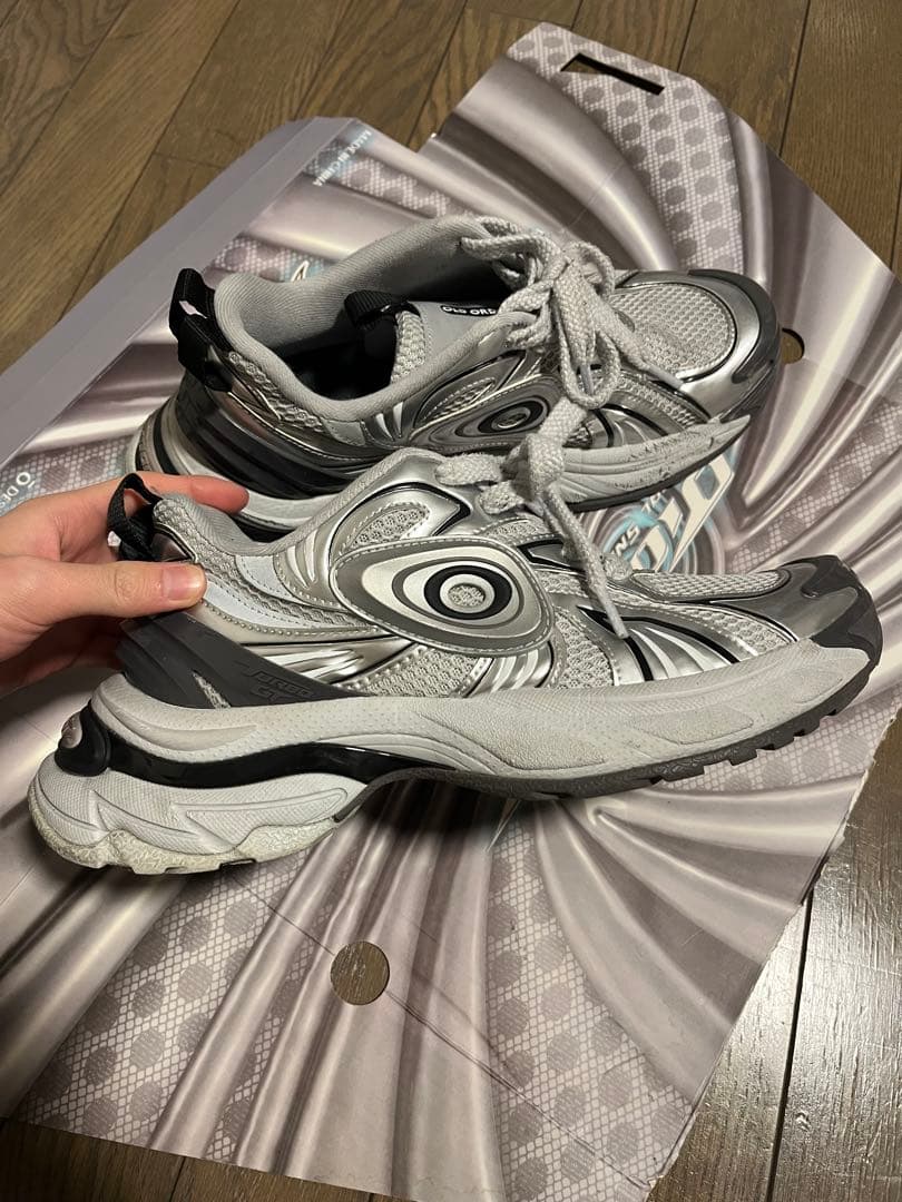 【美品】OLD order Turbo GT シルバー スニーカーサイズ26cm