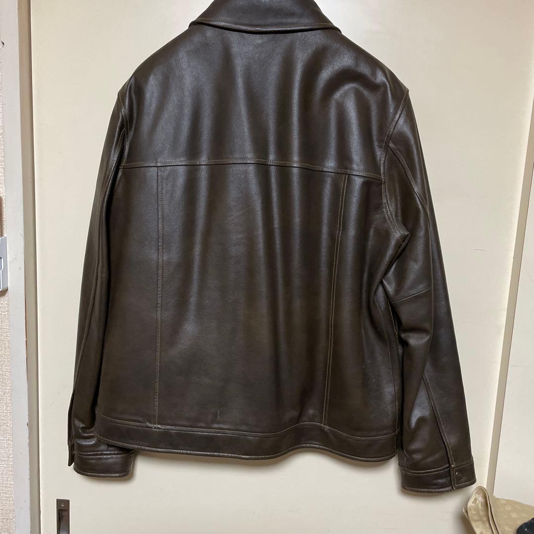 オールドGAP ブラウン レザー ジャケット M