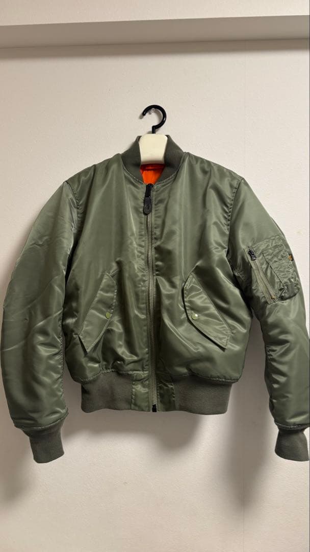 ALPHA INDUSTRIES MA-1 カーキ(グリーン) ※難アリ