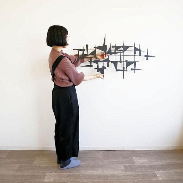 アイアンウォールアート トライアングル 壁飾り アートパネル プレート（63）