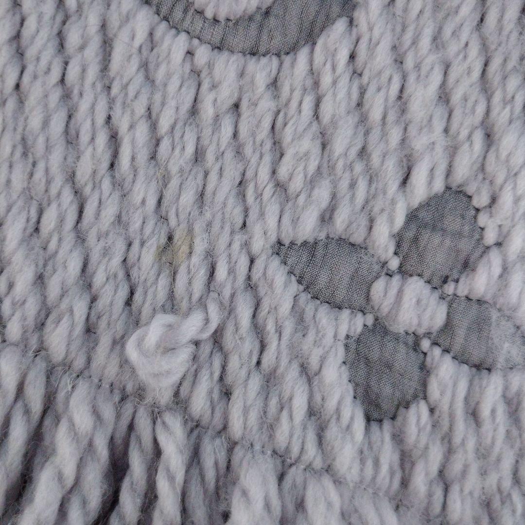 ルイ・ヴィトン　グレー マフラー フリンジ付き