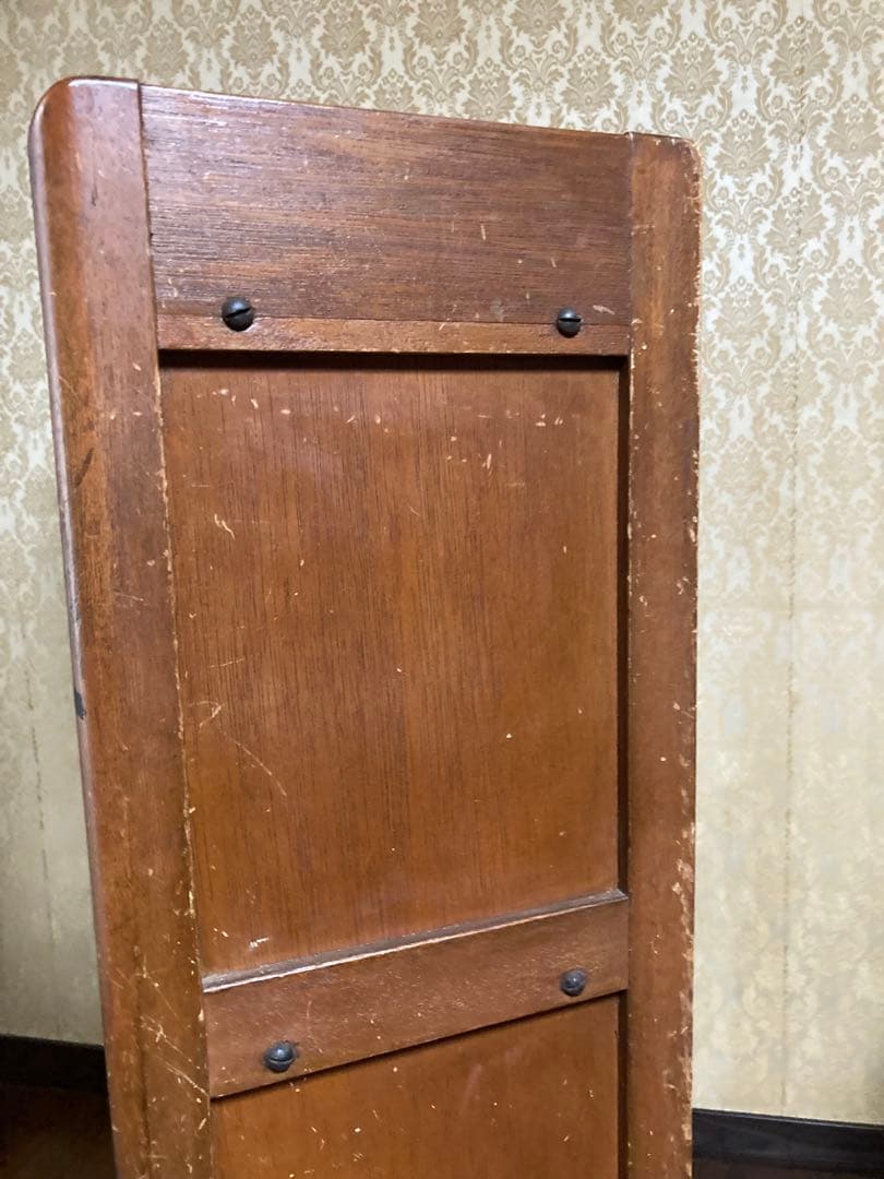 送料込【昭和レトロ アンティーク】本棚 ブックシェルフ 透かし彫り