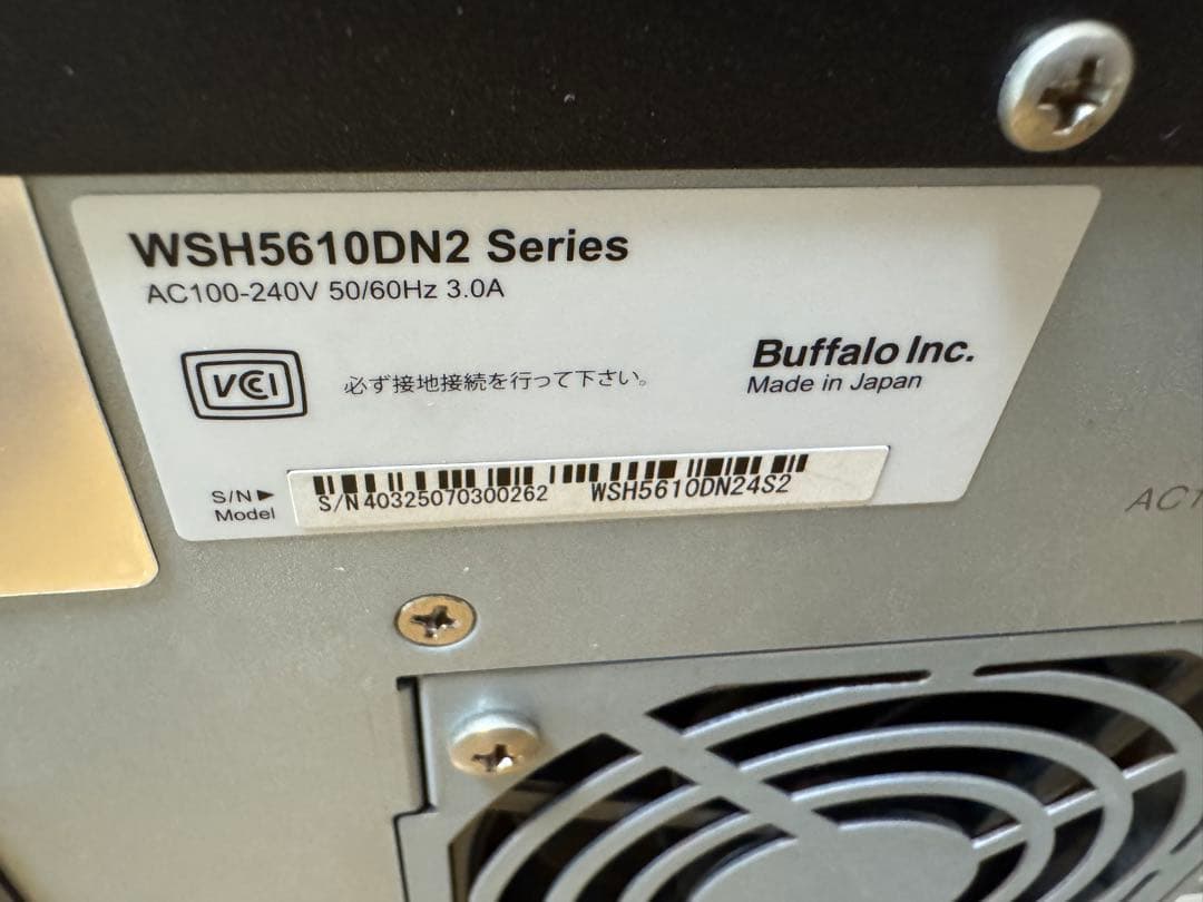 バッファロー　WSH5610DN24S2 RAID NAS 鍵なし