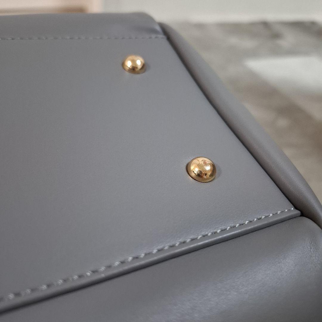 RANDA 【A4対応】リボントートバッグ グレー　ハンドバック