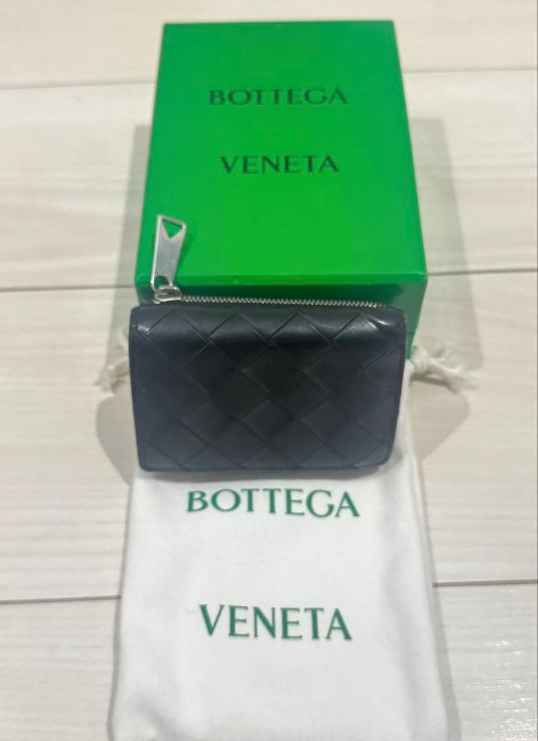 も*️様 ボッテガヴェネタ 三つ折り財布 マキシ イントレチャート 黒