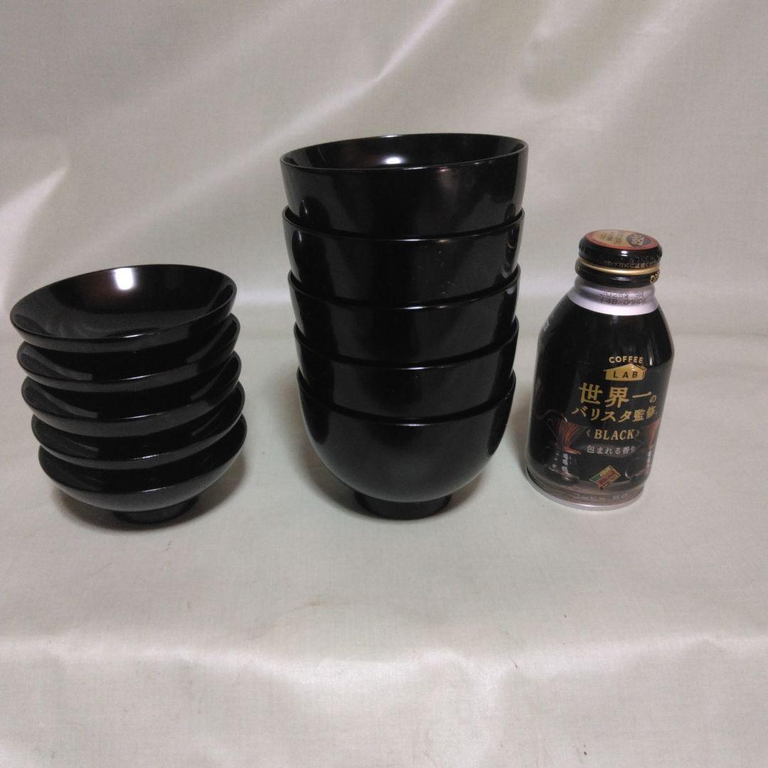 80客まとめて、越前漆器木製黒漆塗小吸椀