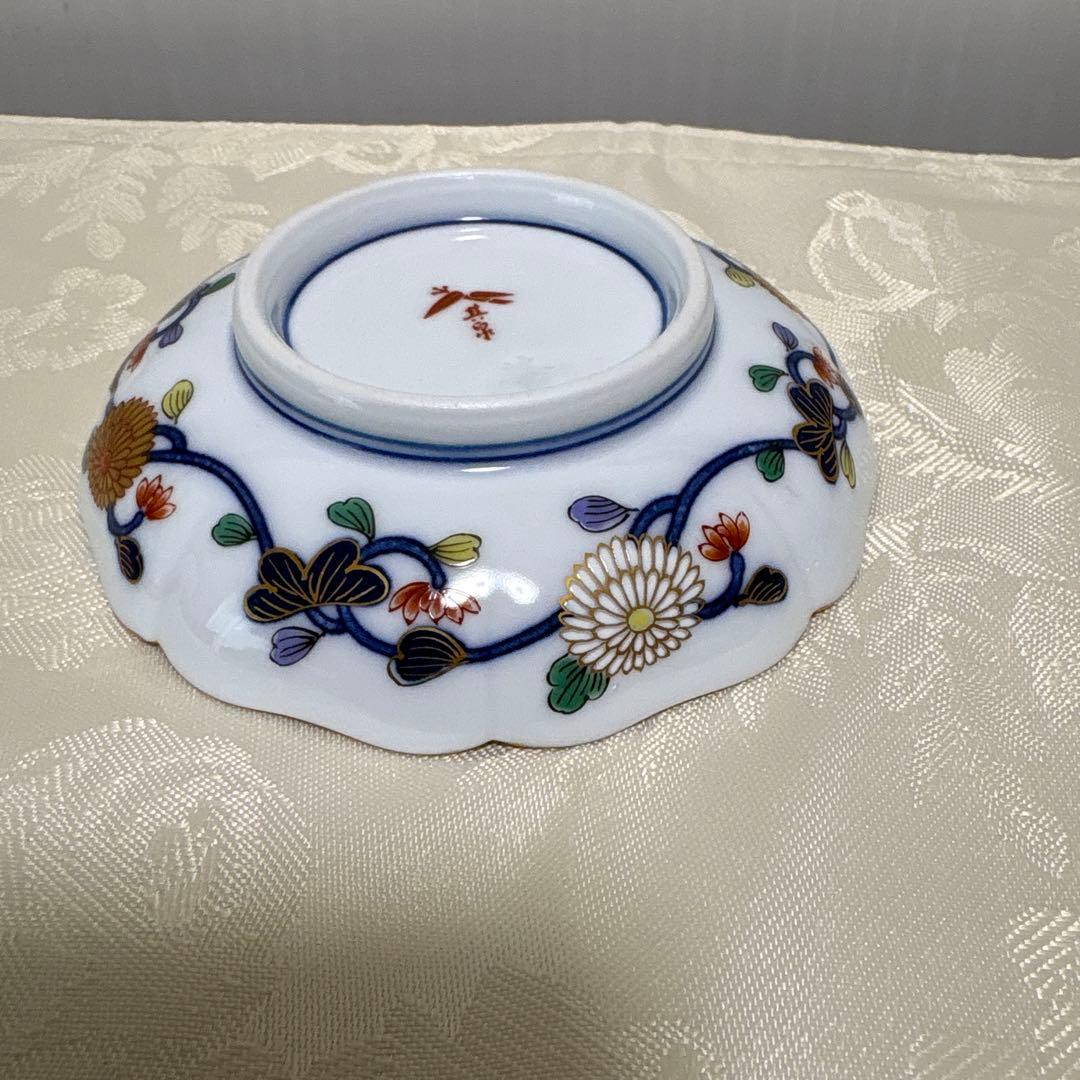 其泉　有田焼　小皿　醤油皿　琳派古伊万里様式　金彩　5枚組