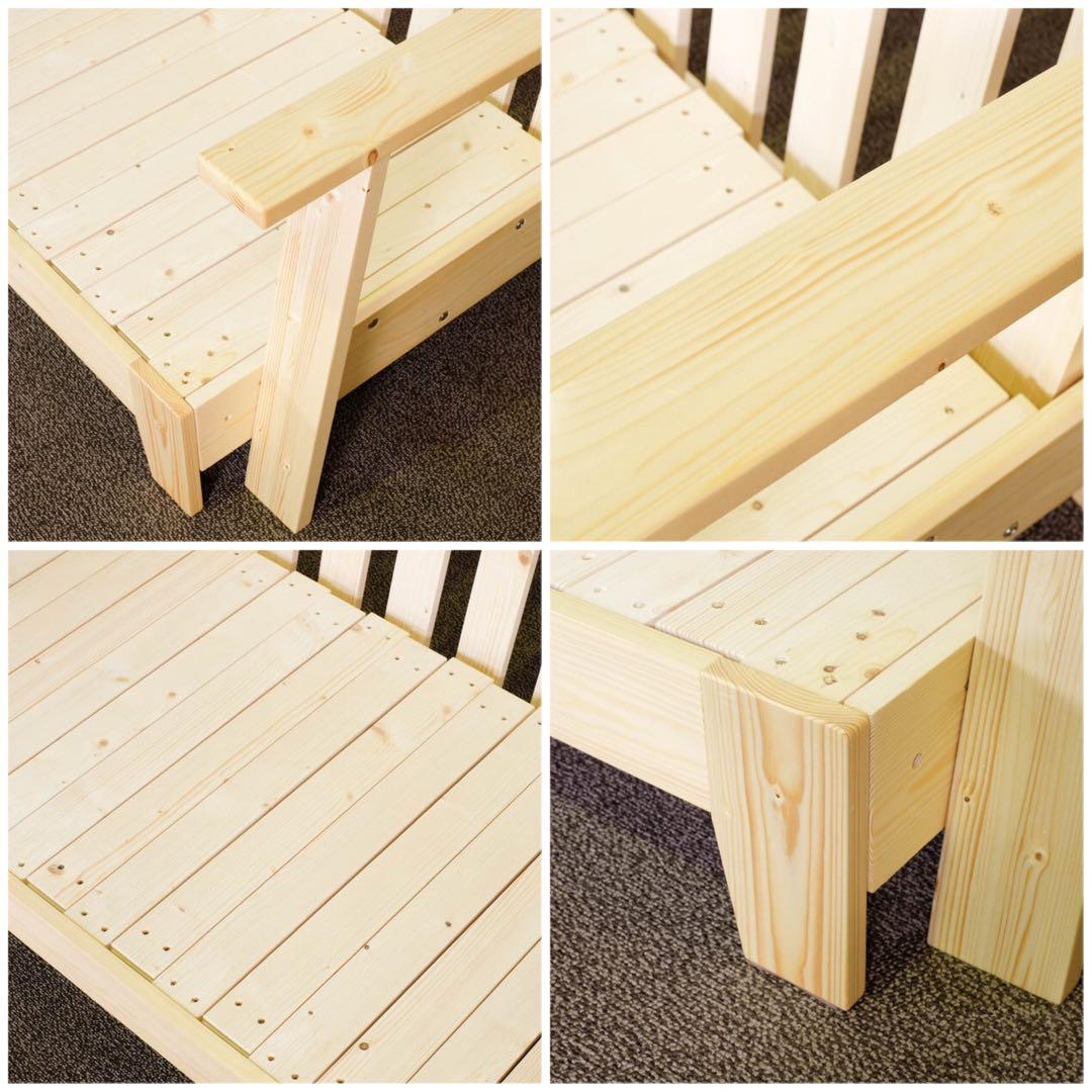 G 新品 北欧パイン ソファベッド セミダブル すのこベッド すのこ カントリー