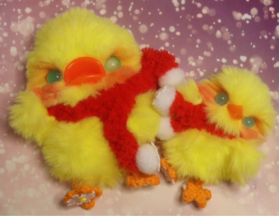 アヒル　ブローチ　編みぐるみ　ハンドメイド アクセサリー