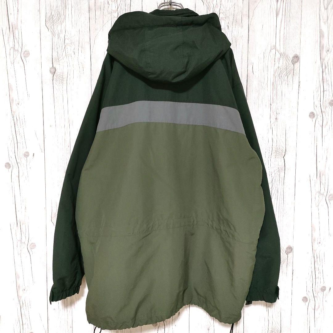 エルエルビーン マウンテンパーカー ナイロンジャケット 刺繍ロゴ XL 緑