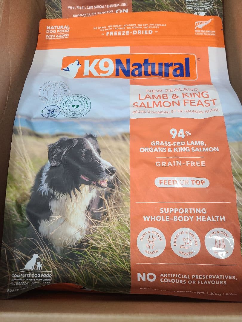 【24時間以内発送】K９ナチュラル ラム＆キングサーモン 1.8kg